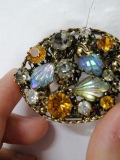 Antique Pin Diamond Shiny Seashell Pin