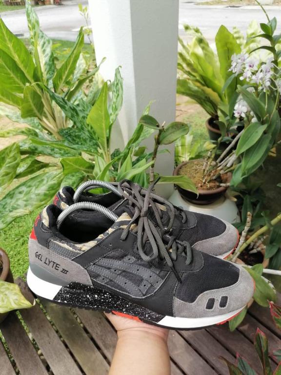 UK10 ASICS GEL LYTE 3 III TIGER CAMO KASUT USED BUNDLE