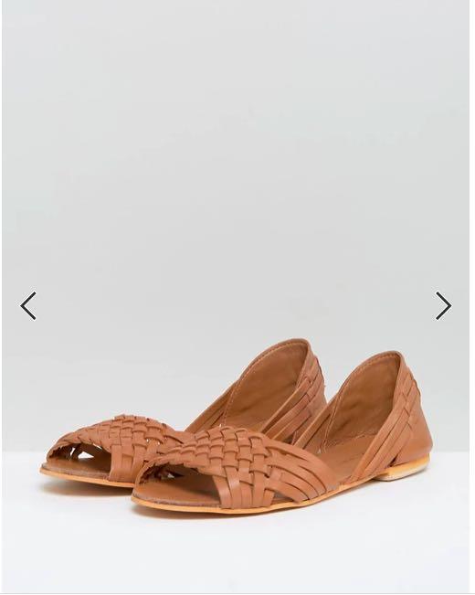 ASOS JUNA Leather Summer Shoes Women s Fashion Footwear Flats on Carousell