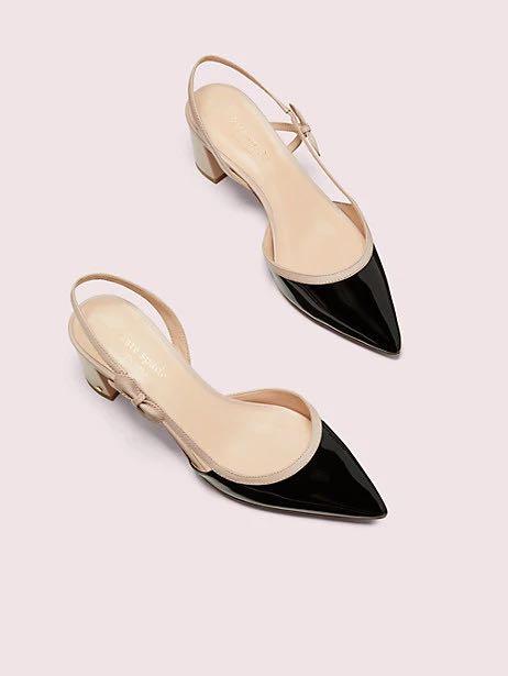 Kate Spade Midge Bow Slingback Block Heels, Women's Fashion, Footwear, Heels  on Carousell