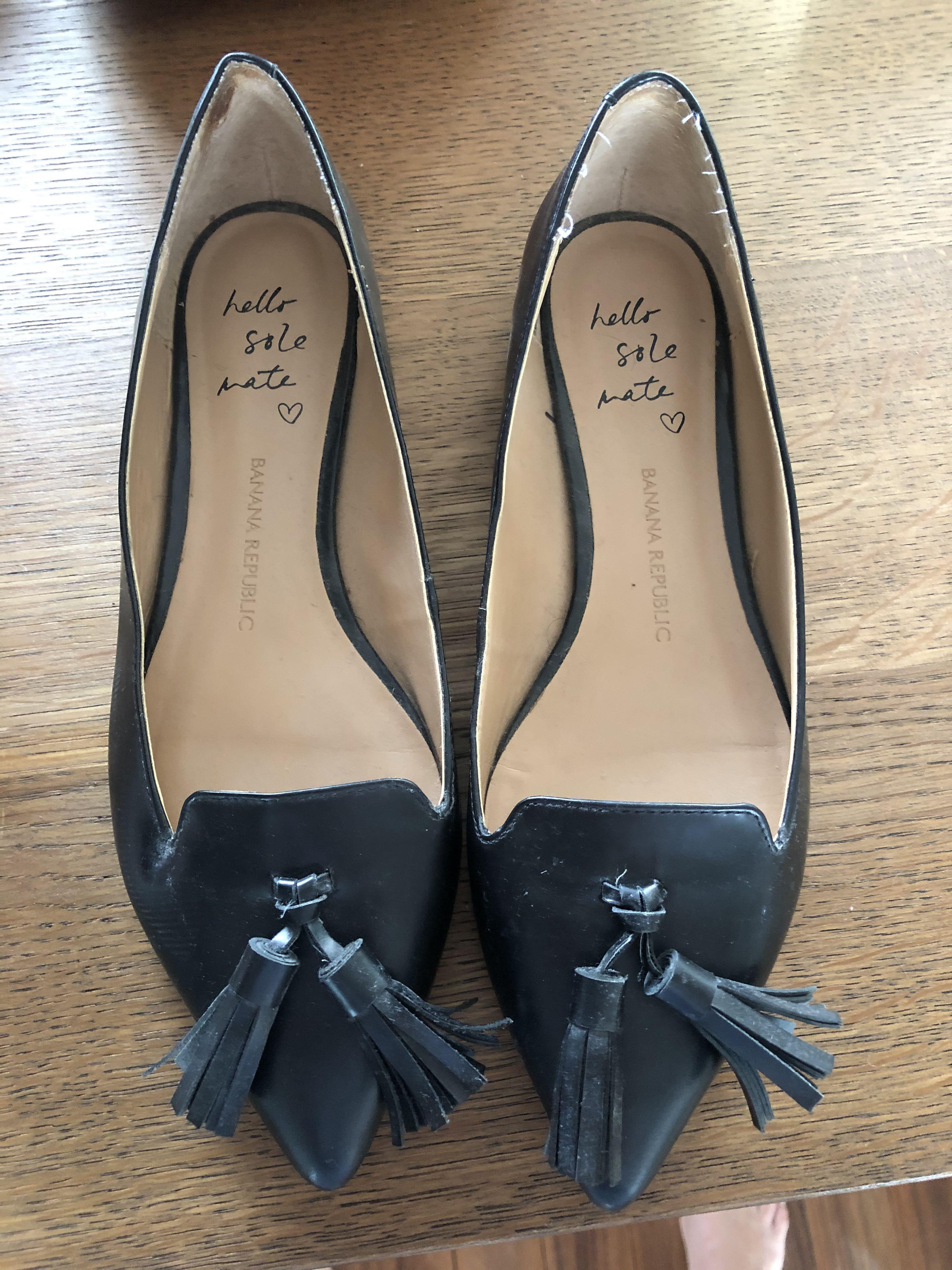 Banana republic black flats online