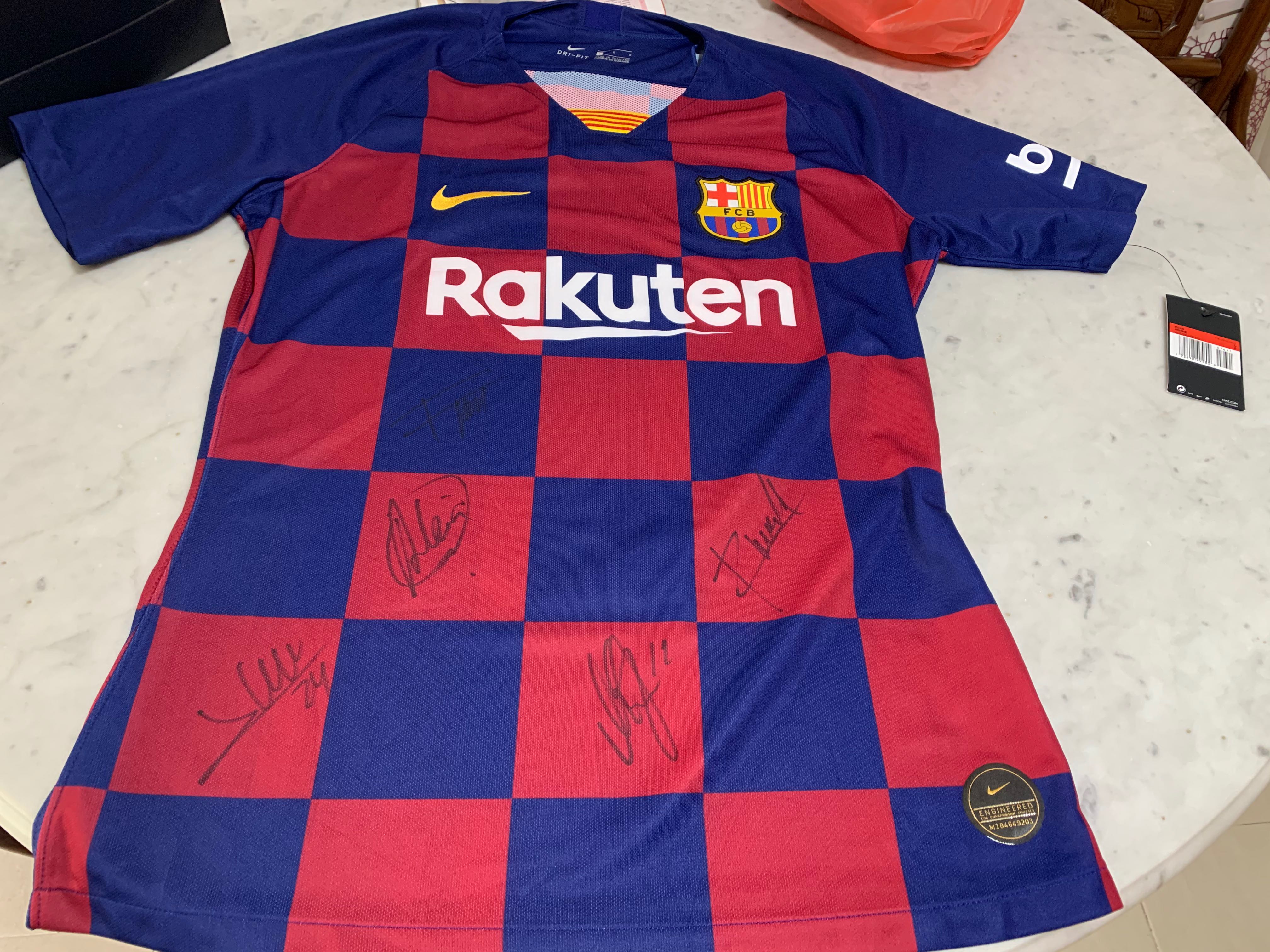 Barcelona signed shirt on sale