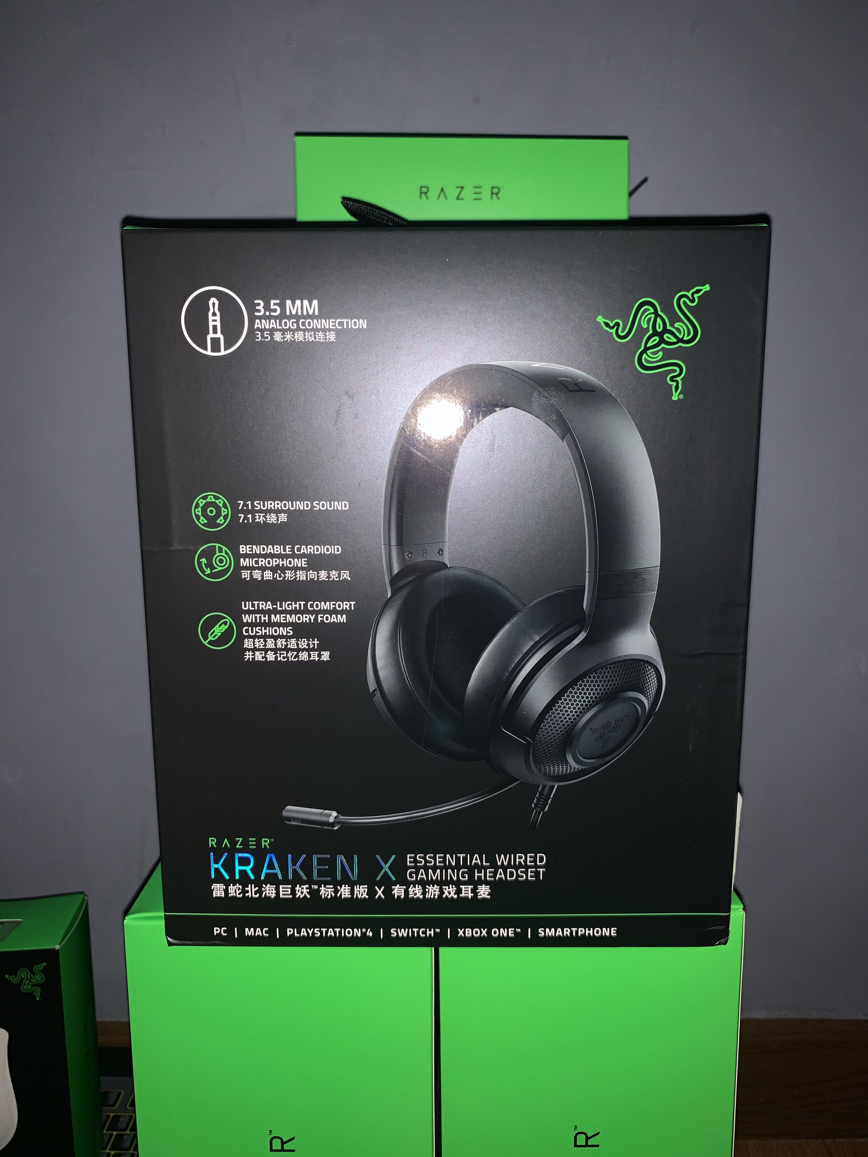 BRAND NEW Razer Kraken X Gaming Headset 7.1 Surround Ultralight Noise