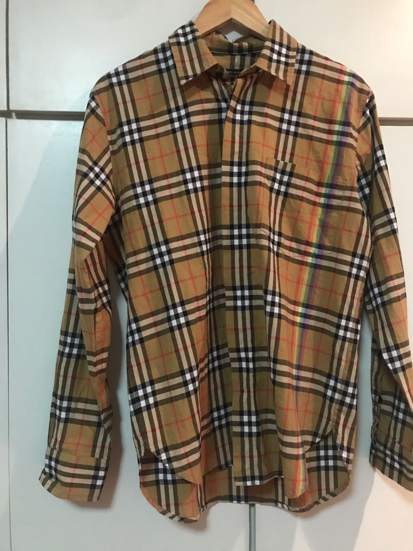 Burberry plaid store long sleeve