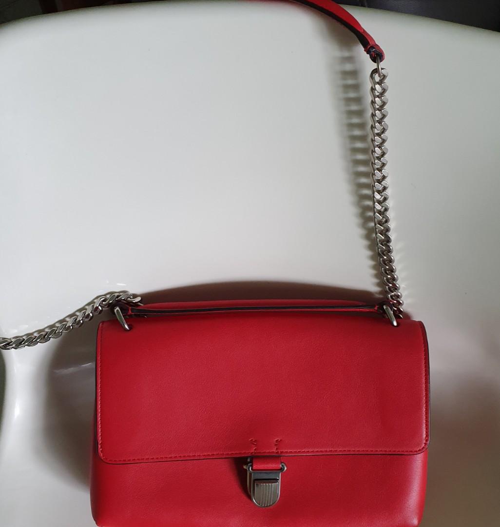 Calvin Klein red handbag, Women's Fashion, Bags & Wallets, Cross-body ...