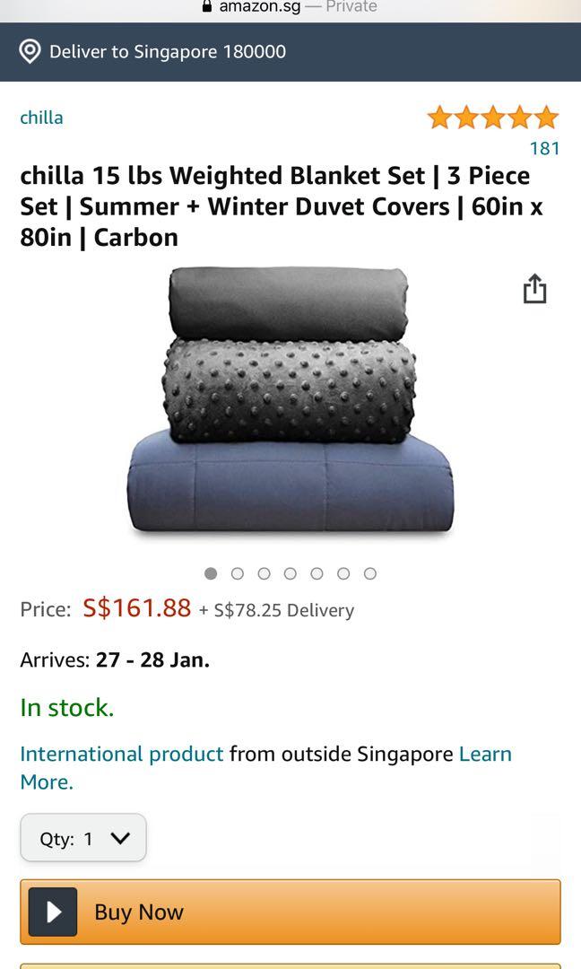 Chilla Weighted Blanket Babies Kids Bathing Changing Other Baby Bathing Changing Needs on Carousell