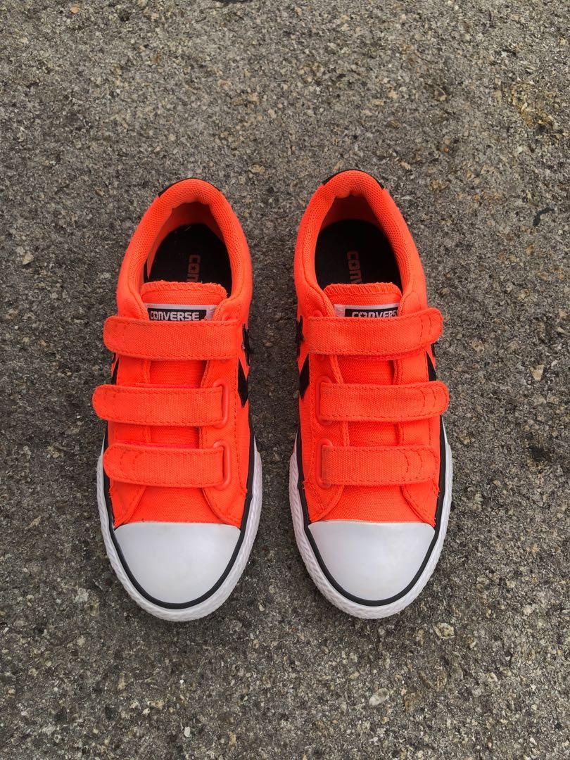 Orange toddler converse deals