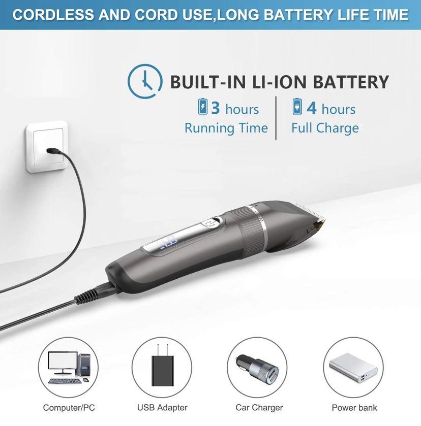 Cordless Professional Hair Clipper Kit (Category: Men's Grooming) located in Quezon City. Submitted by ghietech (Listing ID 1063623600, Image 3). Description: Waterproof, Rechargeable Professional Titanium Ceramic Shaver Blade 1500mAh Lithium Battery.
