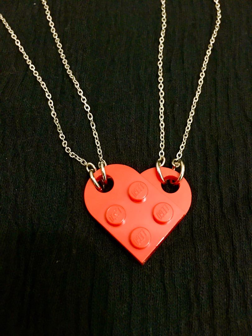 heart lego necklaces