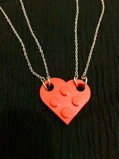 Red lego best sale heart necklace