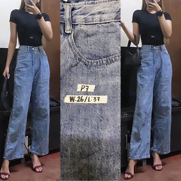 DENIM SQUARE PANTS Women s Fashion Bottoms Other Bottoms on Carousell