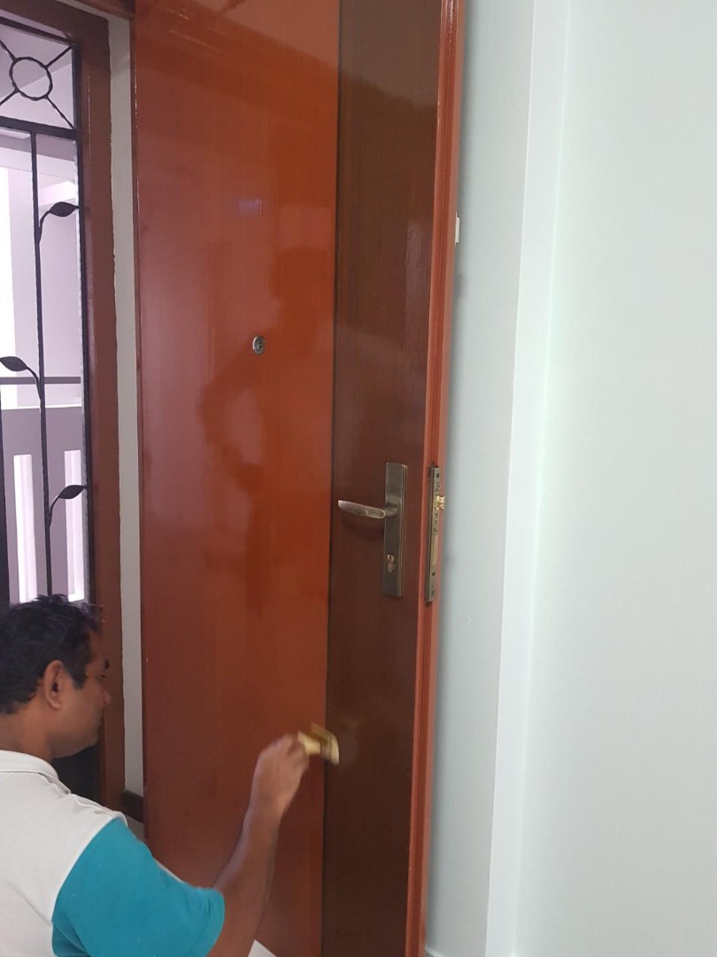 Door varnishing, Home Services, Renovations, Aluminium Work on Carousell