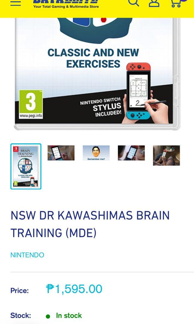 brain training nintendo switch price