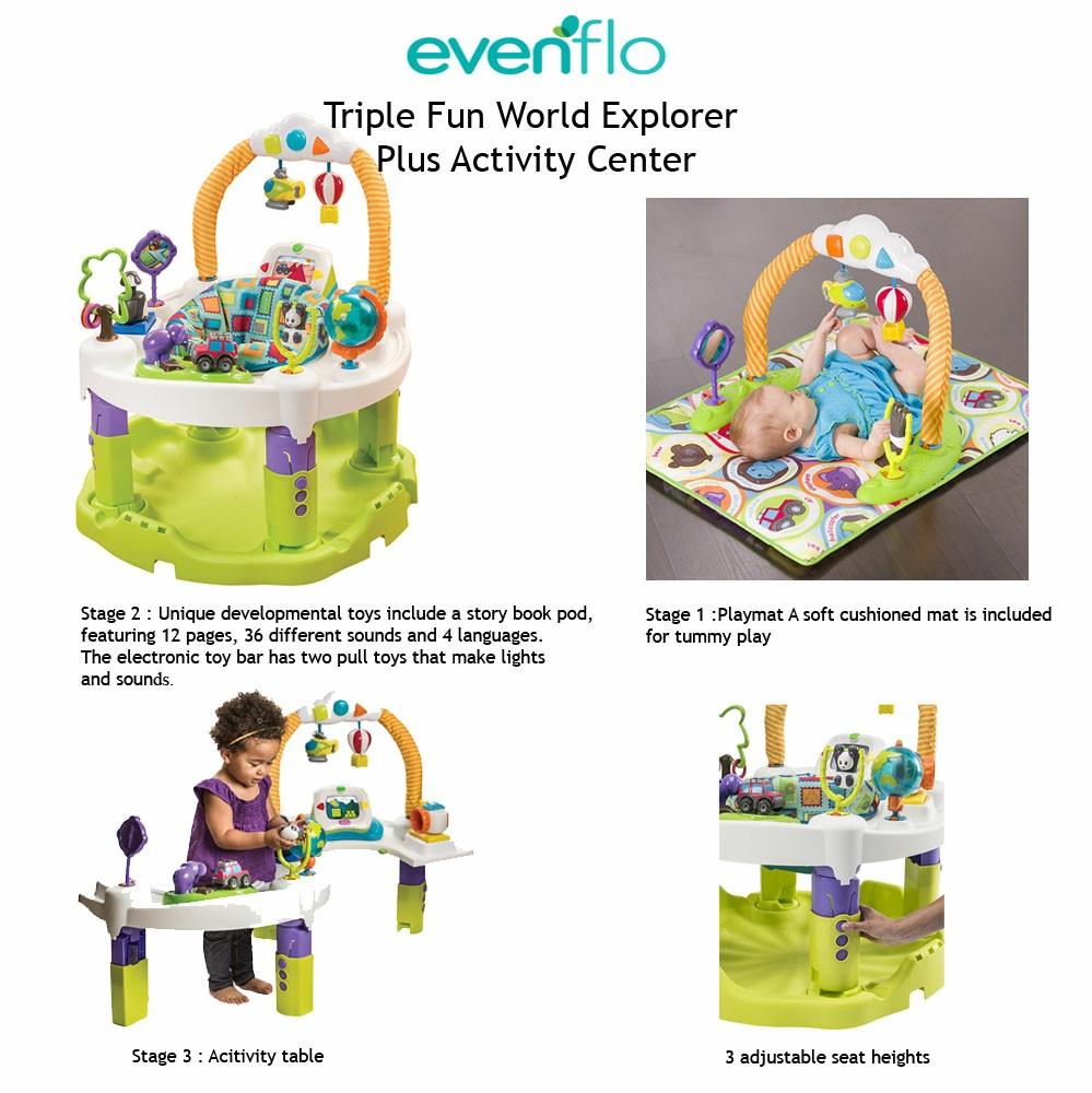 Evenflo exersaucer triple fun world explorer activity center cheap