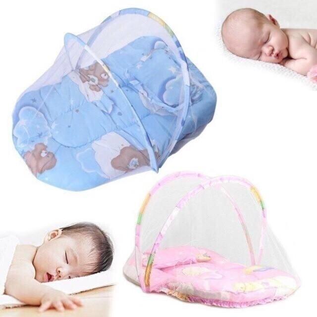 Foldable Soft Cushion Baby Bed with Mosquito Net (Category: Car Seats) located in Manila. Submitted by acinad_ (Listing ID 1063756823, Image 1). Description: Foldable Soft Cushion Bed with Mosquito Net for Babies Available colors: - Pink - Blue For shipping: - Grab Delivery - LalaMove - Angkas Message for inquiries!.