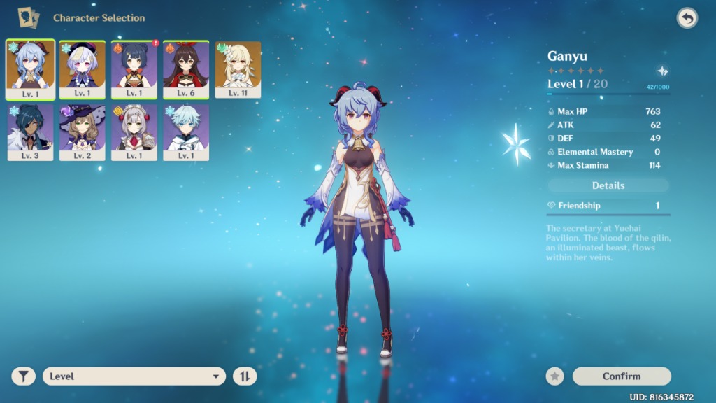 Genshin Impact Ganyu Qiqi Ar 7 Starter Account Video Gaming Others On Carousell