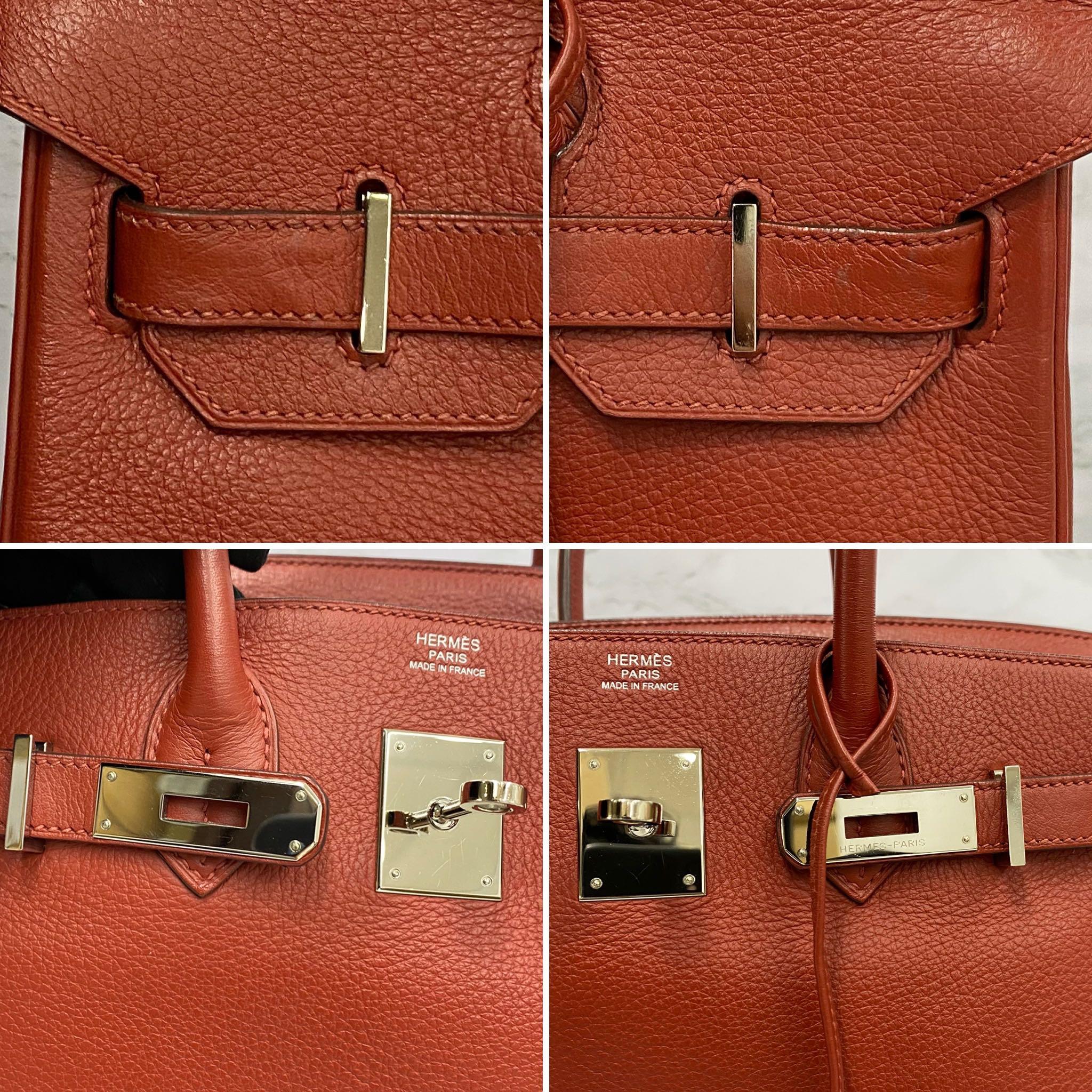 HERMES BIRKIN 30 Clemence leather Anemone □R Engraving Hand bag 500030 –  BRANDSHOP-RESHINE