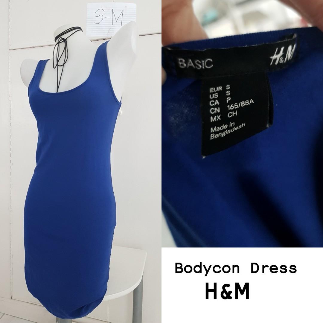 H☀M Bodycon Blue Dress, Women's Fashion ...