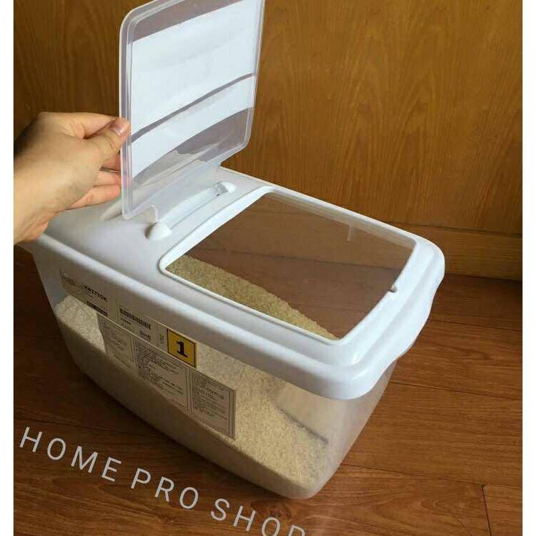 IKEA KRITISK Dry food jar with lid, white16.0 l, Rice Container