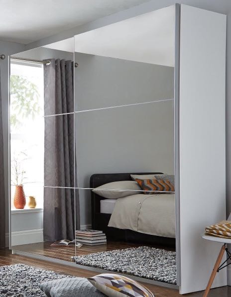 Ikea mirrored top wardrobes sliding doors