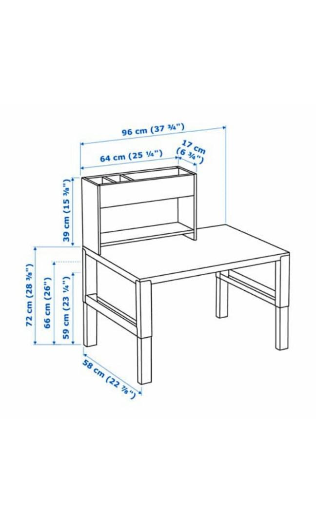 Ikea study table with add on shelves, Furniture & Home Living