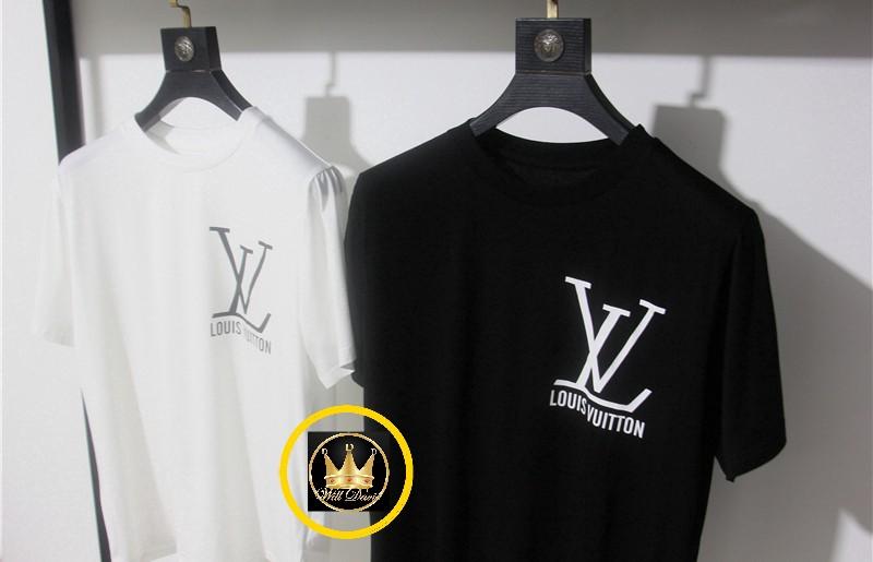 Louis Vuitton LV Printed Imported Premium Tshirt Black