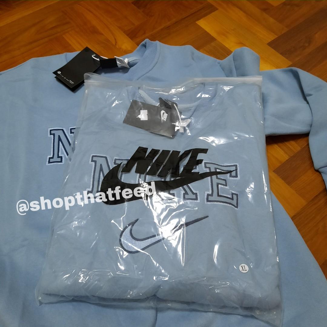 Nike Baby Nike Trui Blauw Vintage INSTOCKS Nike Spellout Oversized