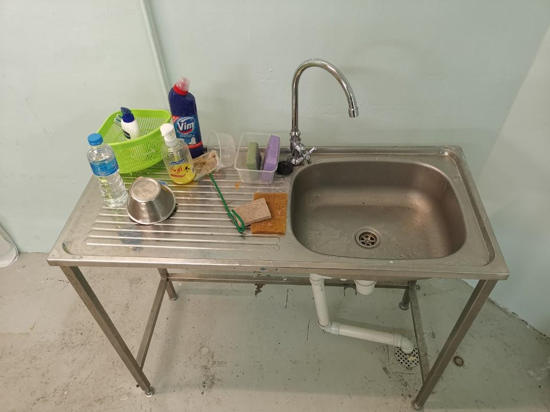 Kitchen Sink Standalone, Furniture & Home Living, Bathroom ...