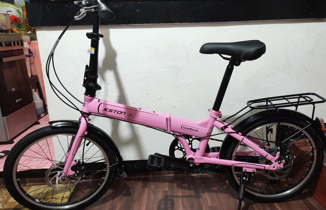 Pink folding bike sales