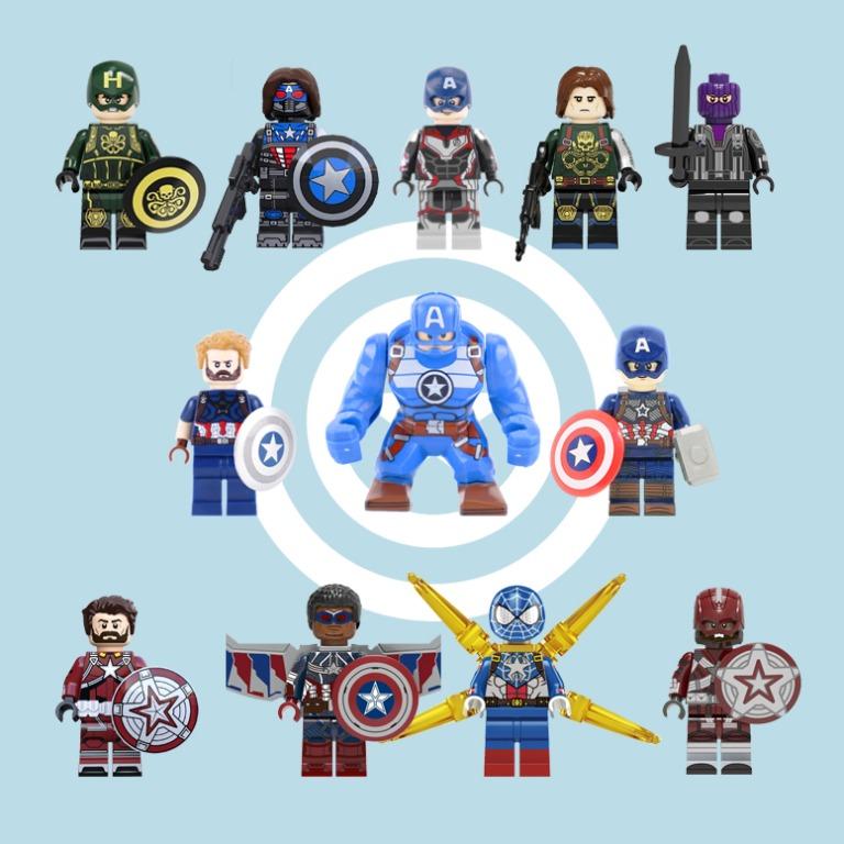 Lego Like Marvel Captain America Falcon Winter Soldier Spider Man Set 12 Figures Toys Games Toys On Carousell