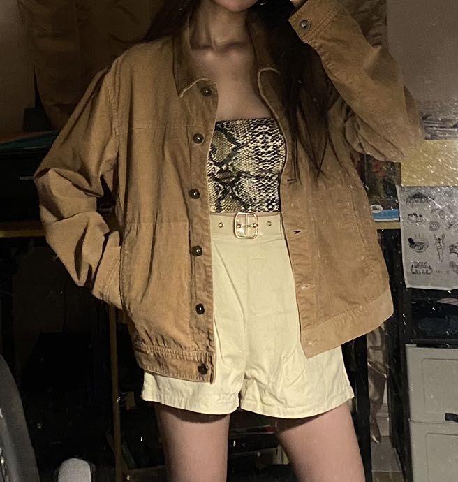 light brown corduroy jacket Women s Fashion Coats Jackets and