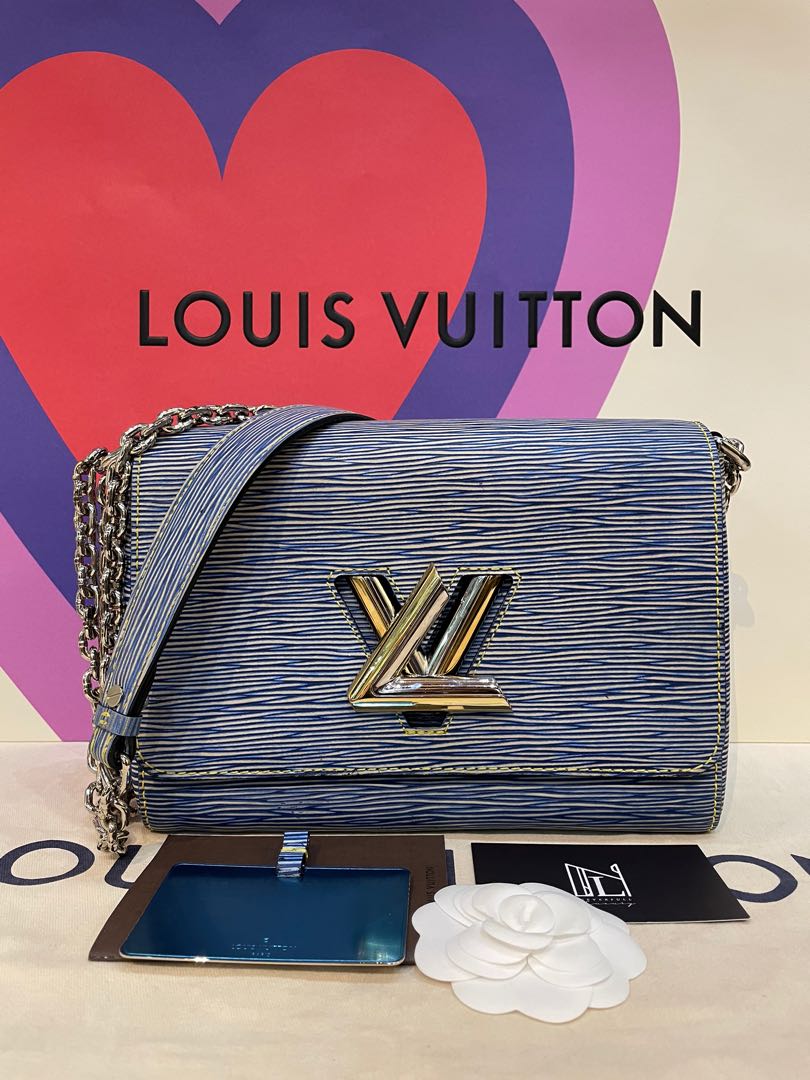 Louis Vuitton Denim Epi Leather Twist MM Bag