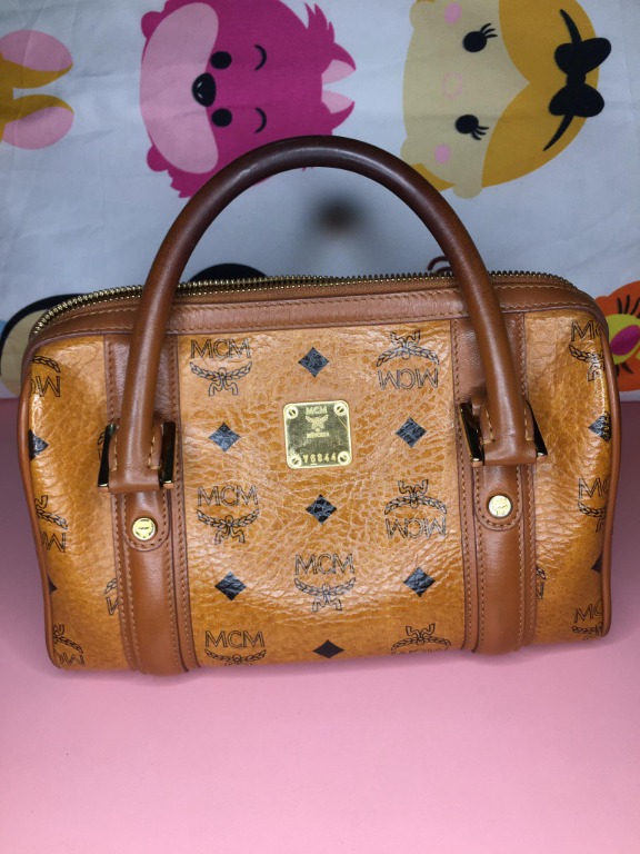 MCM COGNAC Doctors bag, Luxury, Bags & Wallets on Carousell