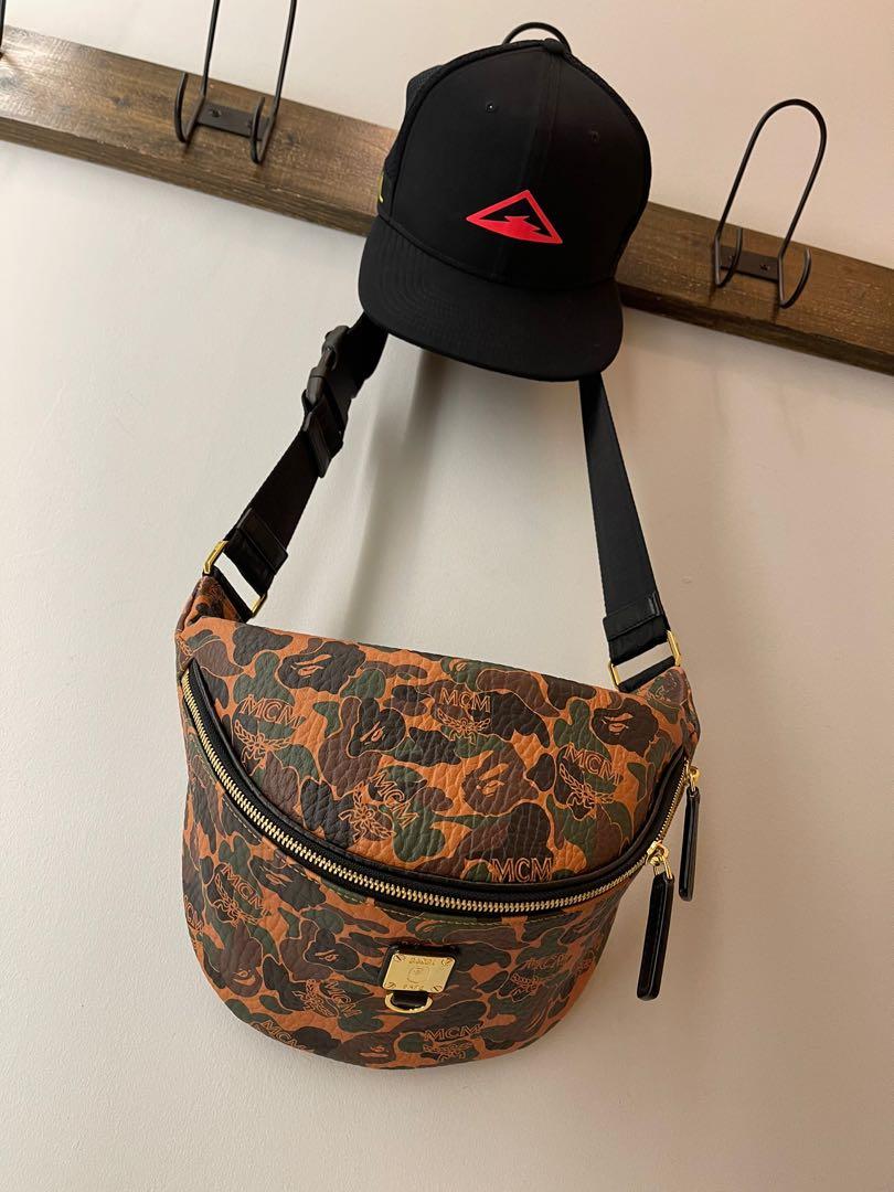 AUTHENTIC MCM X BAPE WAISTBAG, Luxury, Bags & Wallets on Carousell