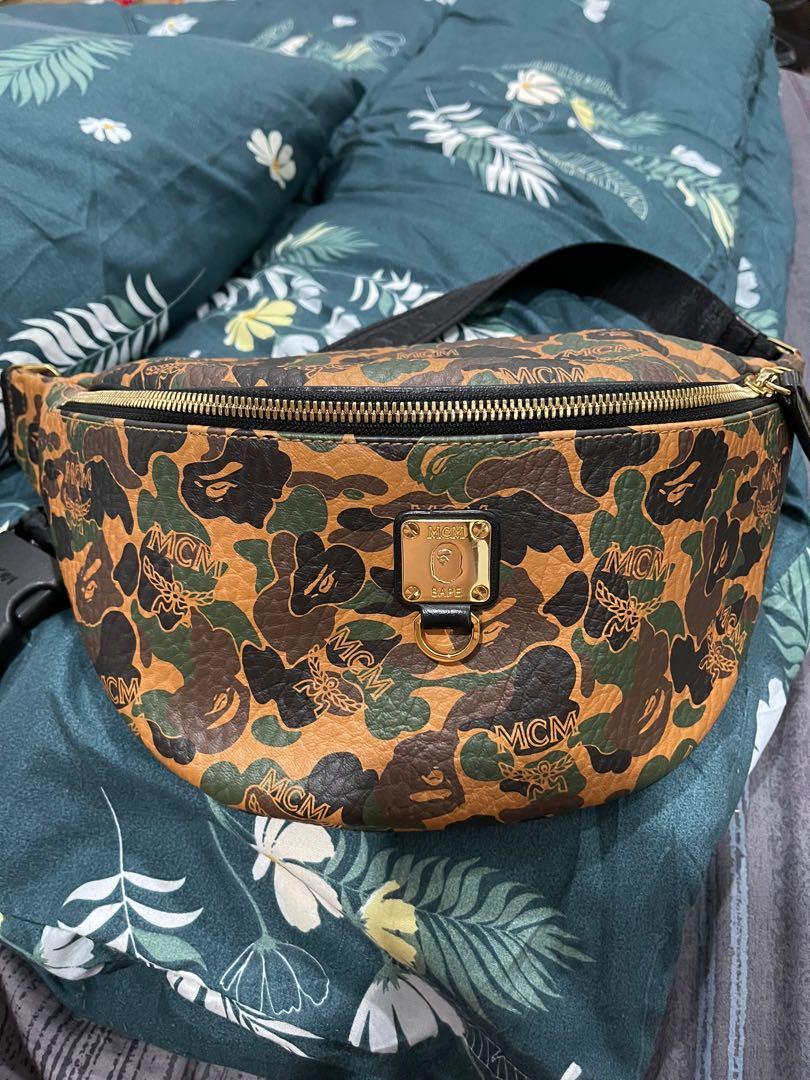 AUTHENTIC MCM X BAPE WAISTBAG, Luxury, Bags & Wallets on Carousell
