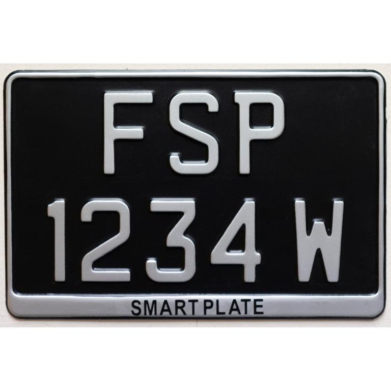 Metal embossed plate for motorbikes (Customizable), Car Accessories