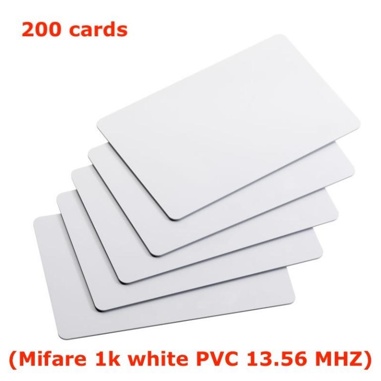 Mifare 1k card, 13.56 Mhz, RFID Card, Printable Blank white Glossy pvc ...