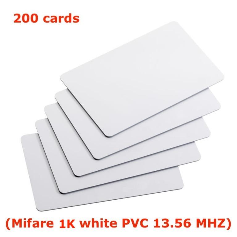 Mifare 1k card, 13.56 Mhz, RFID Card, Printable Blank white Glossy pvc ...