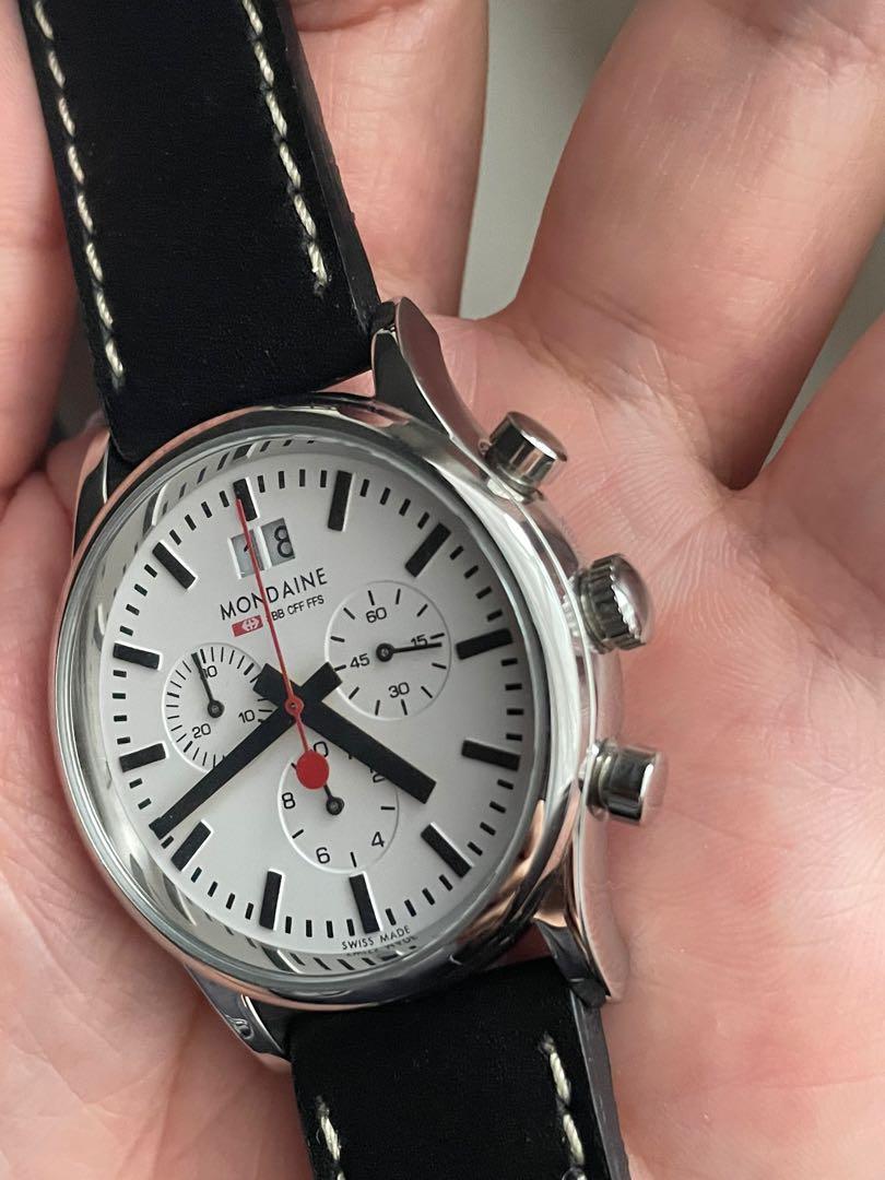 Mondaine evo big deals chronograph quartz watch