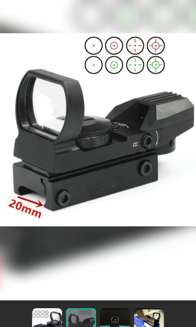 Nerf laser pointer (Category: Craft Supplies & Tools) located in Singapore. Submitted by vectorx.tactical (Listing ID 191277118, Image 6). Description: Nerf longshot pistol $4 +++++++++++++ Holographic dot sight Fits 20mm rail Material: plastic body. Nerf rail is 18mm width, simply insert something (tape, cloth) in between to attach on. Note: there is no brand printed on the sides. $6 ---------- Holographic dot sight Fits 20mm rail Material: meta