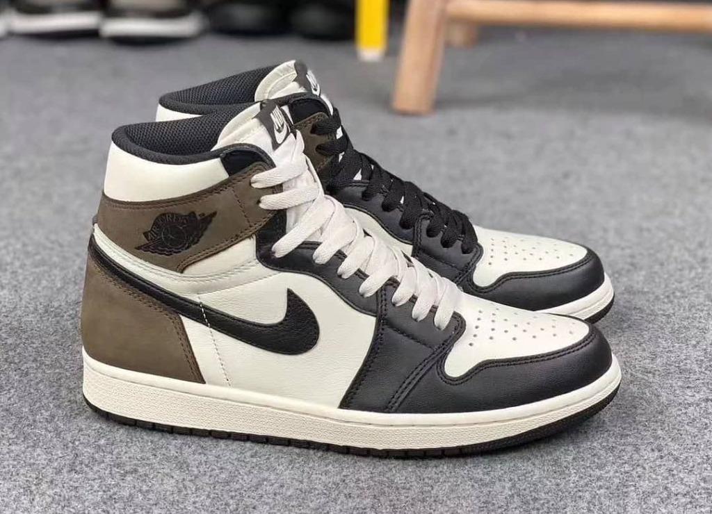 NIKE AIR JORDAN 1 MOCHA NO WHITE LACES TRAVISCOTT NIKE