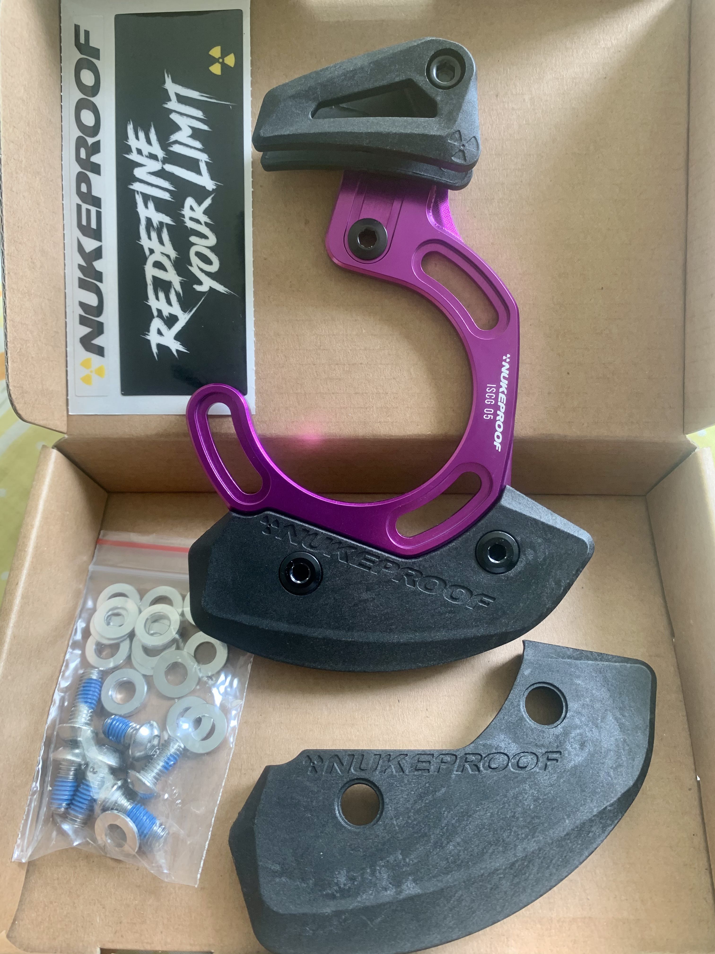 Chain Guide With Bash Guard Nukeproof ISCG 05 Top Guide Purple