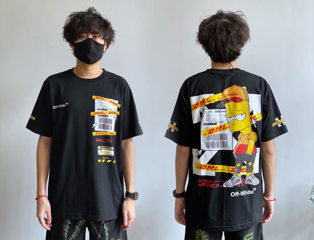 Off-White collaborated DHL Men's Tops Sets, & Polo Shirts on Carousell