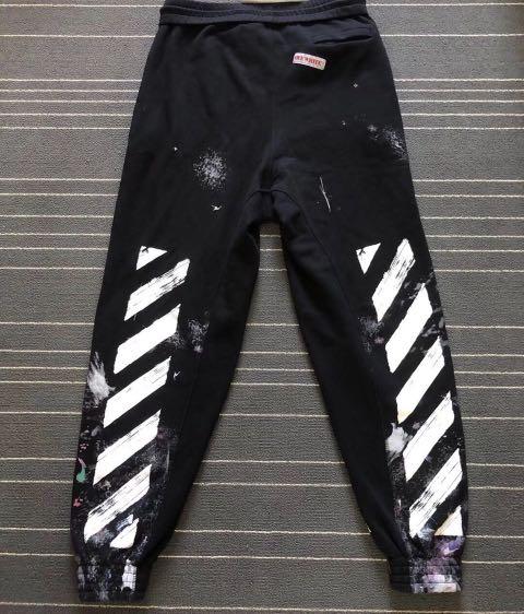 OFF WHITE DIAGONAL GALAXY SWEAT PANT Men s Fashion Bottoms
