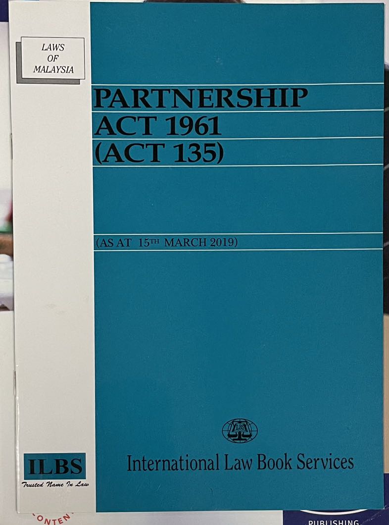 Partnership Act 1961 Act 135 Textbooks On Carousell