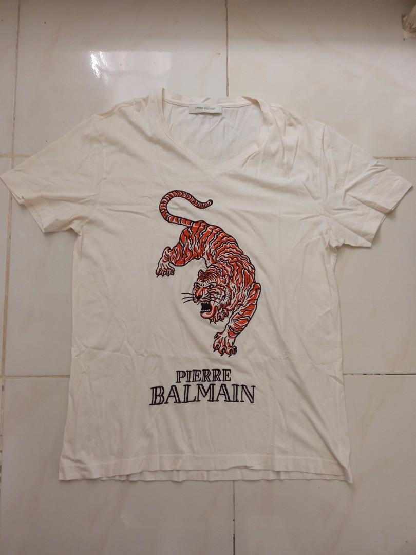 Virkelig momentum Soak Pierre Balmain Tiger embroidered shirt, Men's Fashion, Tops & Sets, Tshirts  & Polo Shirts on Carousell
