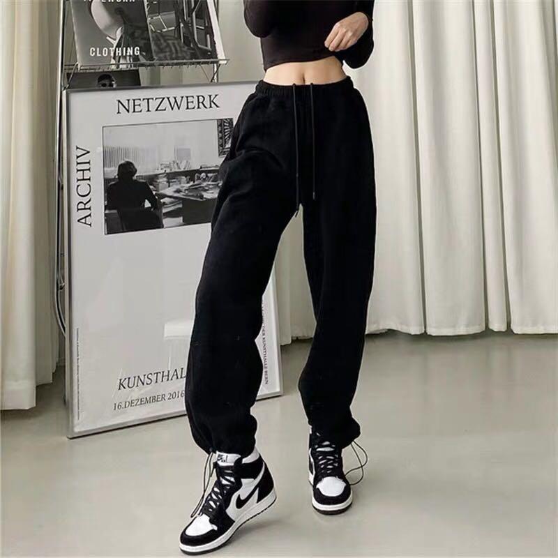 Black loose sweatpants Clearance