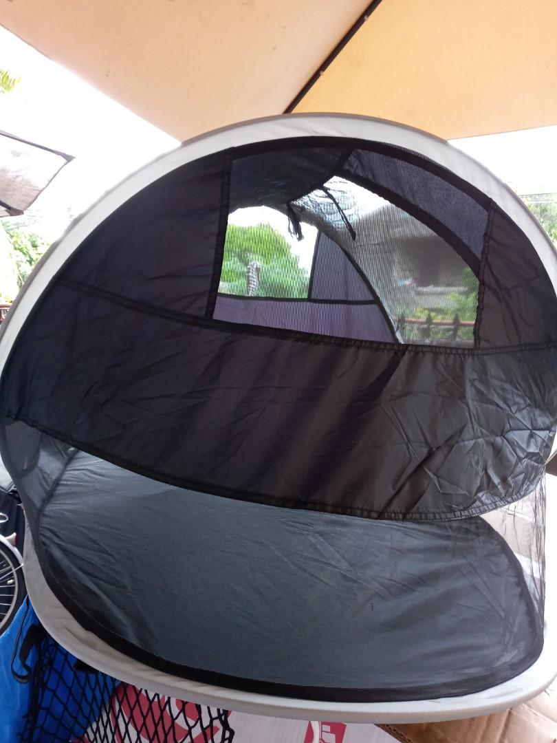 PORTABLE BABY TRAVEL COT FOLDABLE BABY POPUP DOME CAMPING PORTACOT