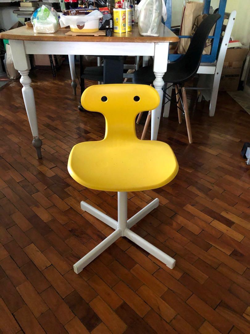 Ikea yellow office best sale chair