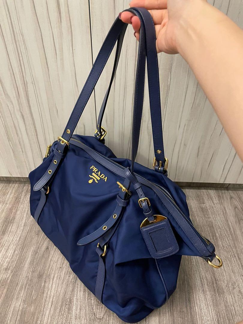 Buy Authentic, Preloved Prada Saffiano Trimmed Tessuto Tote Navy Bags from  Second Edit by Style Theory
